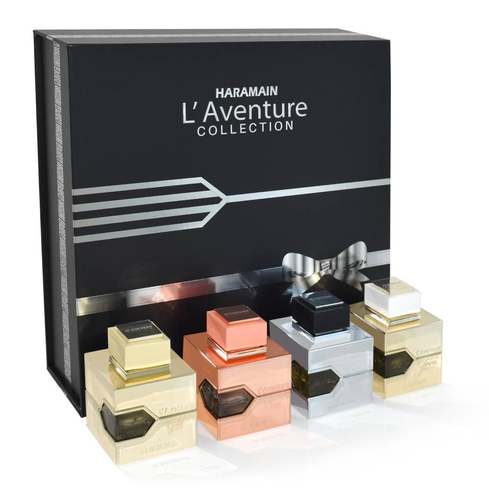 L'Aventure Collection by Al Haramain 4x 100ml EDP 4 Piece Gift Set - Perfume NZ is the leading wholesale distributor of brand name perfumes and fragrances in New Zealand.