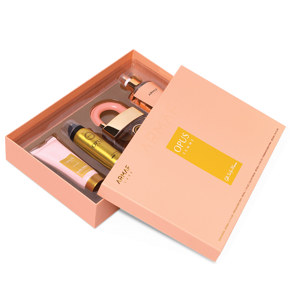 Opus Femme by Armaf 100ml EDP 4 Piece Gift Set - Perfume NZ is the leading wholesale distributor of brand name perfumes and fragrances in New Zealand.