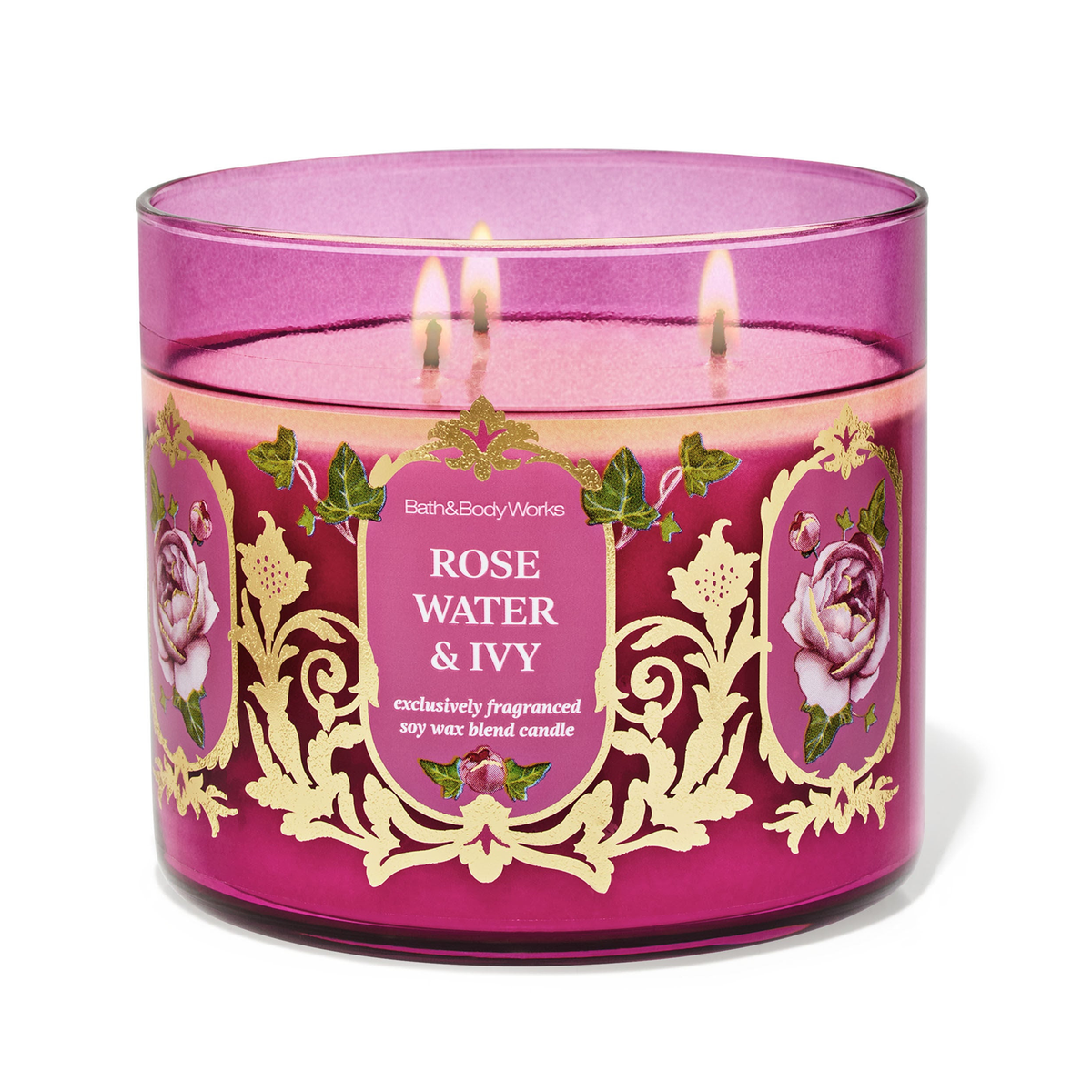 Rose Water &amp; Ivy by Bath &amp; Body Works 3-Wick Scented Candle - Perfume NZ is the leading wholesale distributor of brand name perfumes and fragrances in New Zealand.