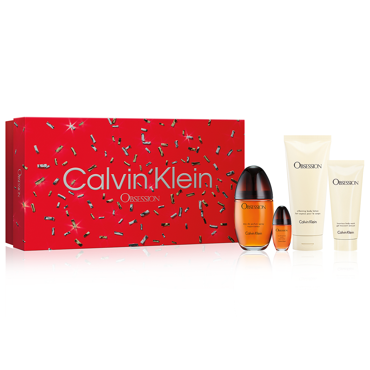 Obsession by Calvin Klein 100ml EDP 4 Piece Gift Set - Perfume NZ is the leading wholesale distributor of brand name perfumes and fragrances in New Zealand.
