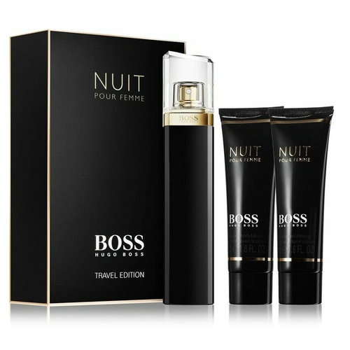 Boss Nuit Pour Femme by Hugo Boss 75ml EDP 3 Piece Gift Set - Perfume NZ is the leading wholesale distributor of brand name perfumes and fragrances in New Zealand.