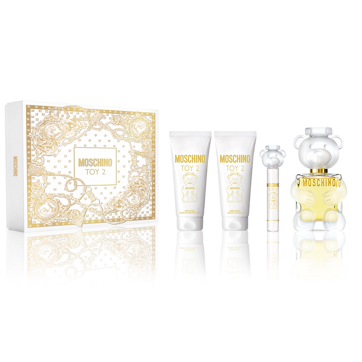 Moschino Toy 2 by Moschino 100ml EDP 4 Piece Gift Set - Perfume NZ is the leading wholesale distributor of brand name perfumes and fragrances in New Zealand.