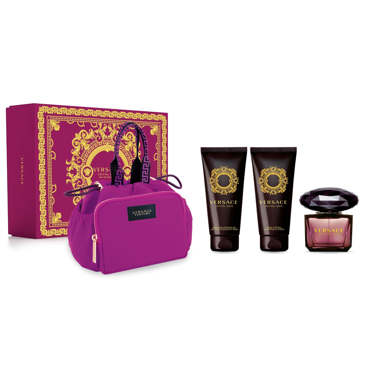 Crystal Noir by Versace 90ml EDT 4 Piece Gift Set - Perfume NZ is the leading wholesale distributor of brand name perfumes and fragrances in New Zealand.